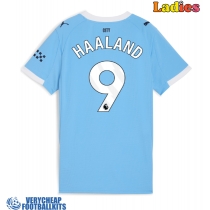 Manchester City Erling Haaland #9 Replica Home Shirt Ladies 2025-26 Short Sleeve